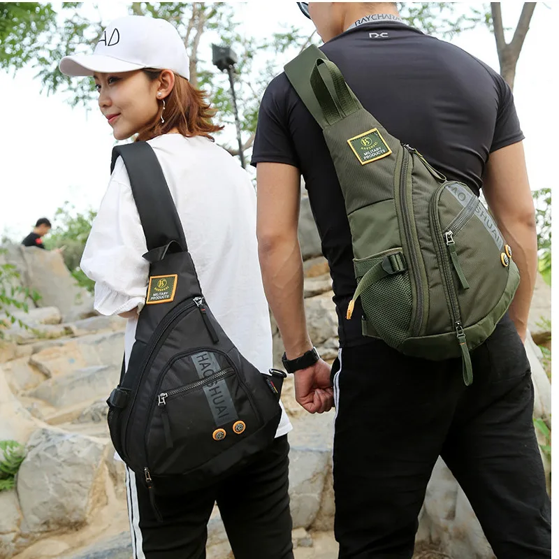 Модная легкая водонепроницаемая нейлоновая мужская сумка на одно плечо через плечо, дорожная велосипедная слинг-рюкзак, нагрудная сумка-мессенджер