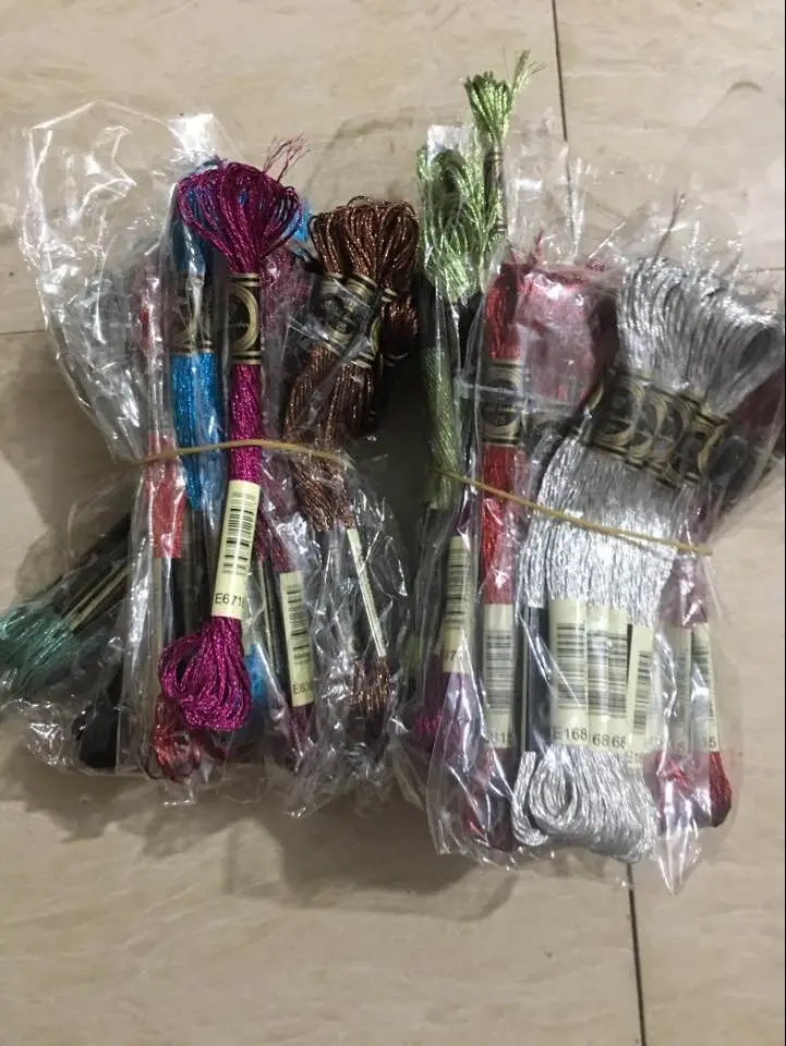 Top selling Cross stitch gold and silver threads / cross embroidery thread Custom colors | Дом и сад