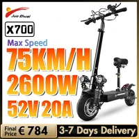 2600w dual motor electric scooters adults 75kmh folding trotinette %c3%a9lectrique europe stock e scooter 52v 20a battery 10 tire