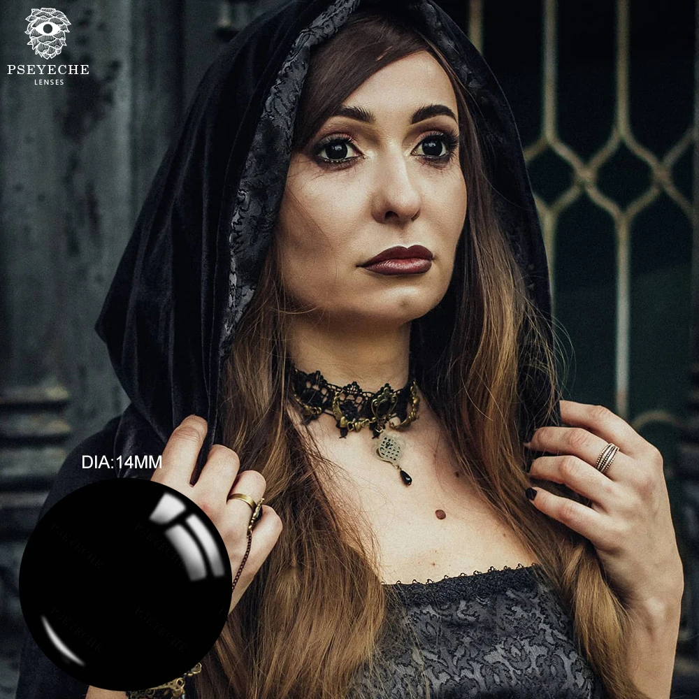 

Blackout Contacts Anime Cosplay Contact Lens Colored Lenses for Eyes White out Contact Lens 2Pcs Halloween Contacts Crazy Lenses