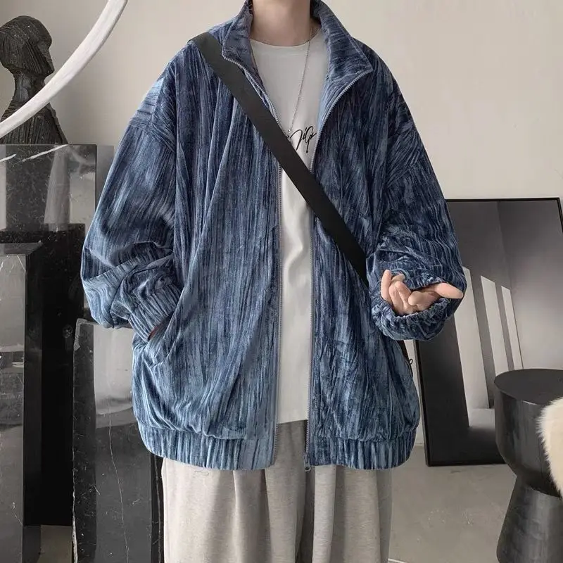 

jacket men Spring autumn oversize coats male Hong Kong-style student handsome loose wild casual outerwear warm man clothes
