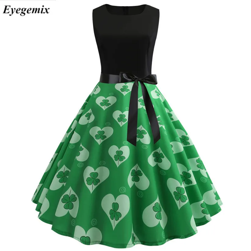 2021 в красный горошек платье для женщин без рукавов большие качели 50 х 60 рокабилли