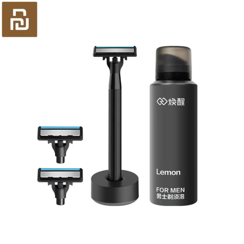 Youpin-afeitadora de barba H300 6 en 1, Original, m&aacute;quina de afeitar Manual, afeitado magn&eacute;tico, herramientas de cuchillas reemplazables-0