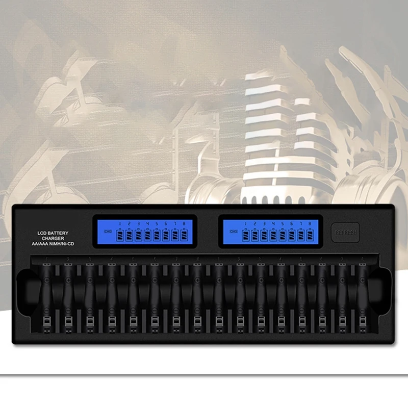 AMS 16 слот ЖК дисплей умный аккумулятор быстрое зарядное устройство Множественная