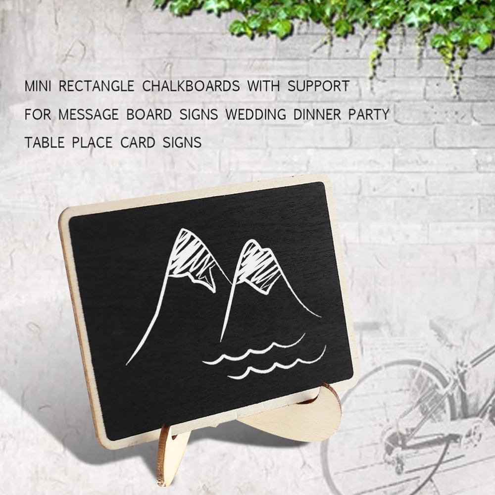 

20pcs Mini Chalkboards with Support for Message Board Signs Wedding Dinner Party Table Place Signs - Right Angle Square