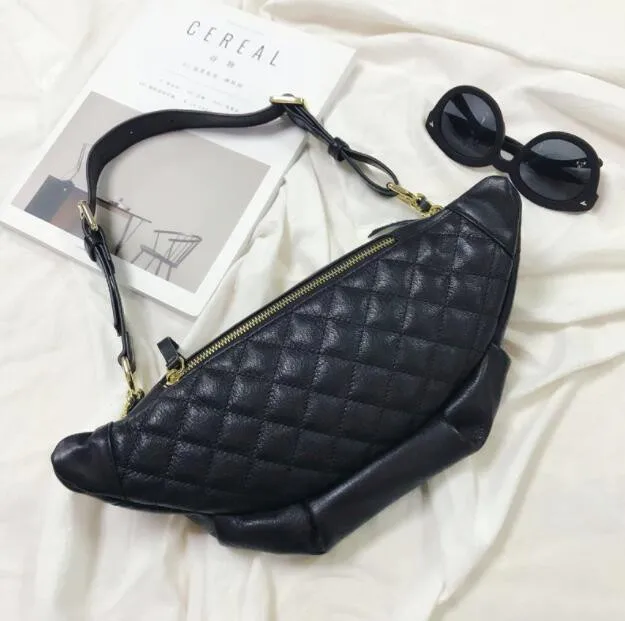 Новинка 2019 Хит Женские поясные сумки для улицы из воловьей кожи на груди сумка