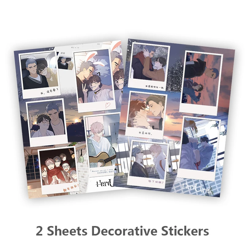 2021 блокнот из комиксов здесь вы манга Мультяшные персонажи наклейки открытка