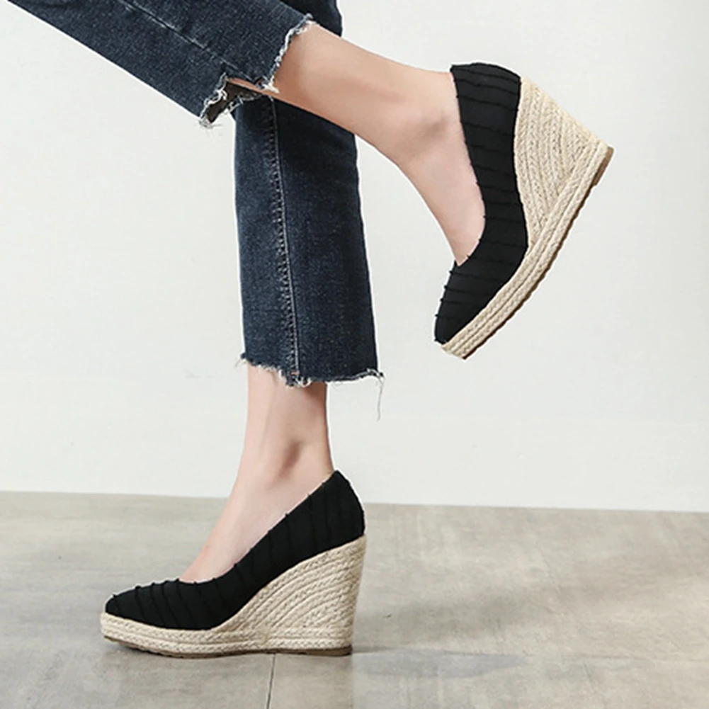 

SaraIris Waterproof Platform Pumps Women Spring Consise Plus Size 42 High Heel Pumps Ladies Comfort Wedges Shoes