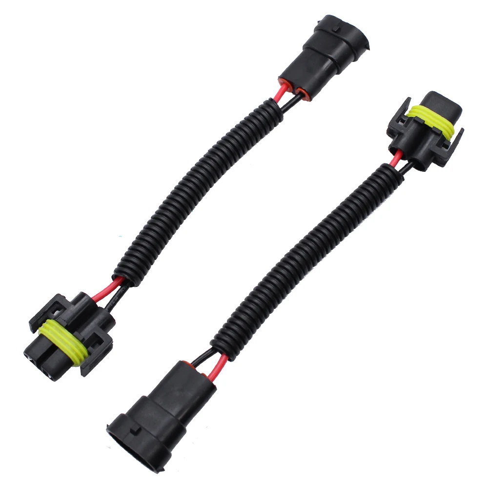 H11 connector YUNPICAR H11 H9 H8 880 удлинитель розетки электросети провода разъем для фар или противотуманных фар, 2 шт - Цвет: H11 connector