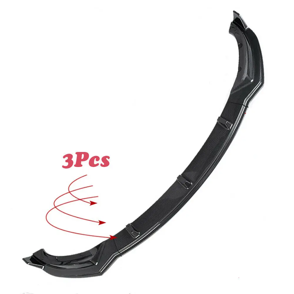 Углеродное волокно стиль передний бампер спойлер для Tesla модель 3 2016 2019 (3 шт.)|universal
