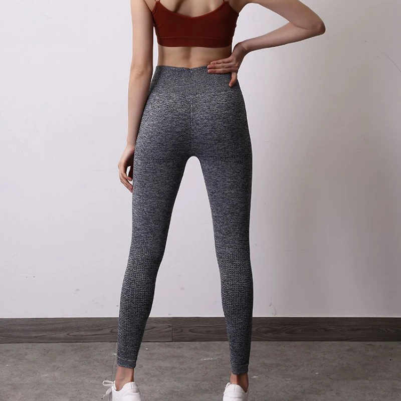 

NORMOV Leggings Women Push Up Fitness High Waist Leggings Gym Sexy Running Solid Color Seamless Workout Women Knitting Legging