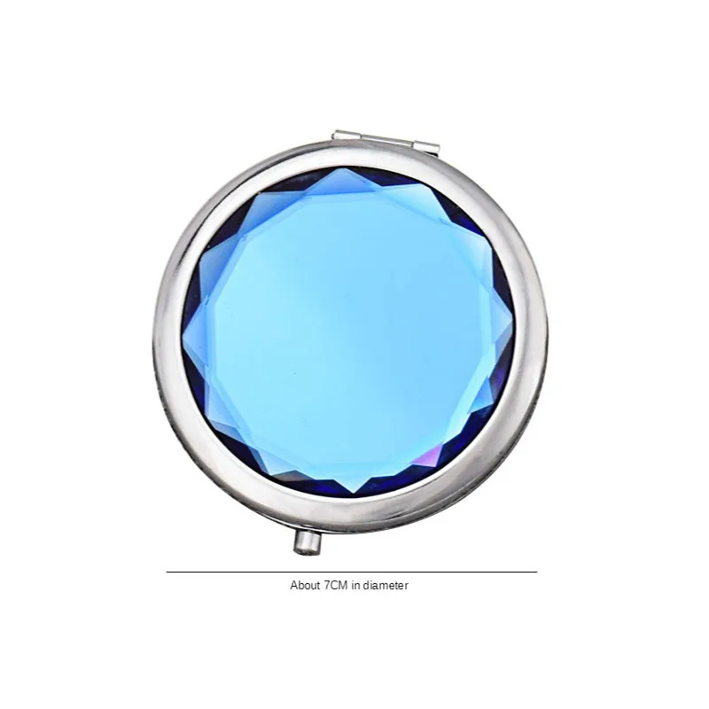 Маленькие круглые Портативный зеркальное зеркало для макияжа и светильник вес