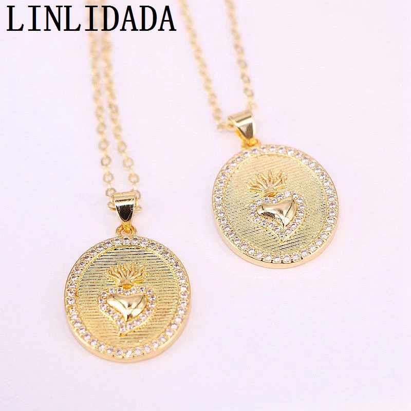 

Ожерелье с кулоном овальной формы с микро-инкрустацией, 10 шт.