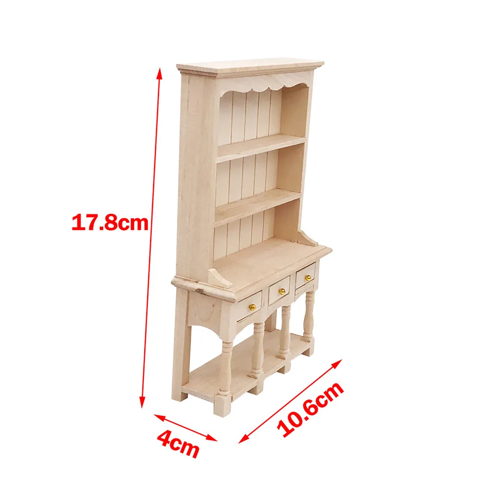 

1/12 Mini Dollhouse Bookcase Furniture Cabinet Miniature Living Room Kids Toy dollhouse furniture miniature dollhouse
