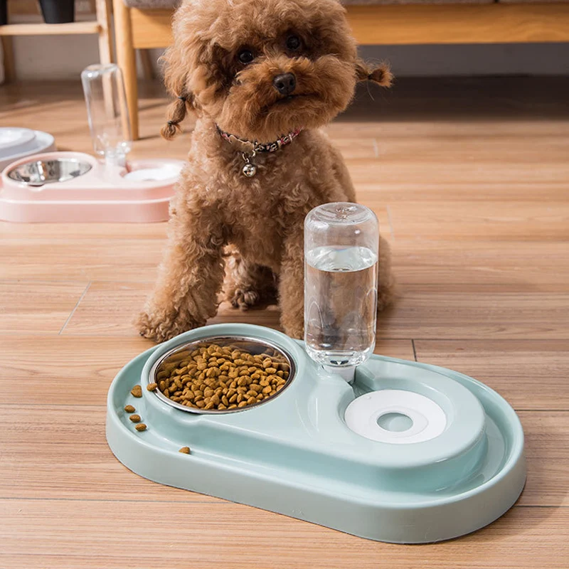Кормушка для собак с Двойной Текстурой воды и еды кольцом без пролива домашних