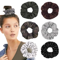 winter woolen fabric warm scrunchie women elastic hair rubber bands accessories for girls tie hair rope ring holder headdress