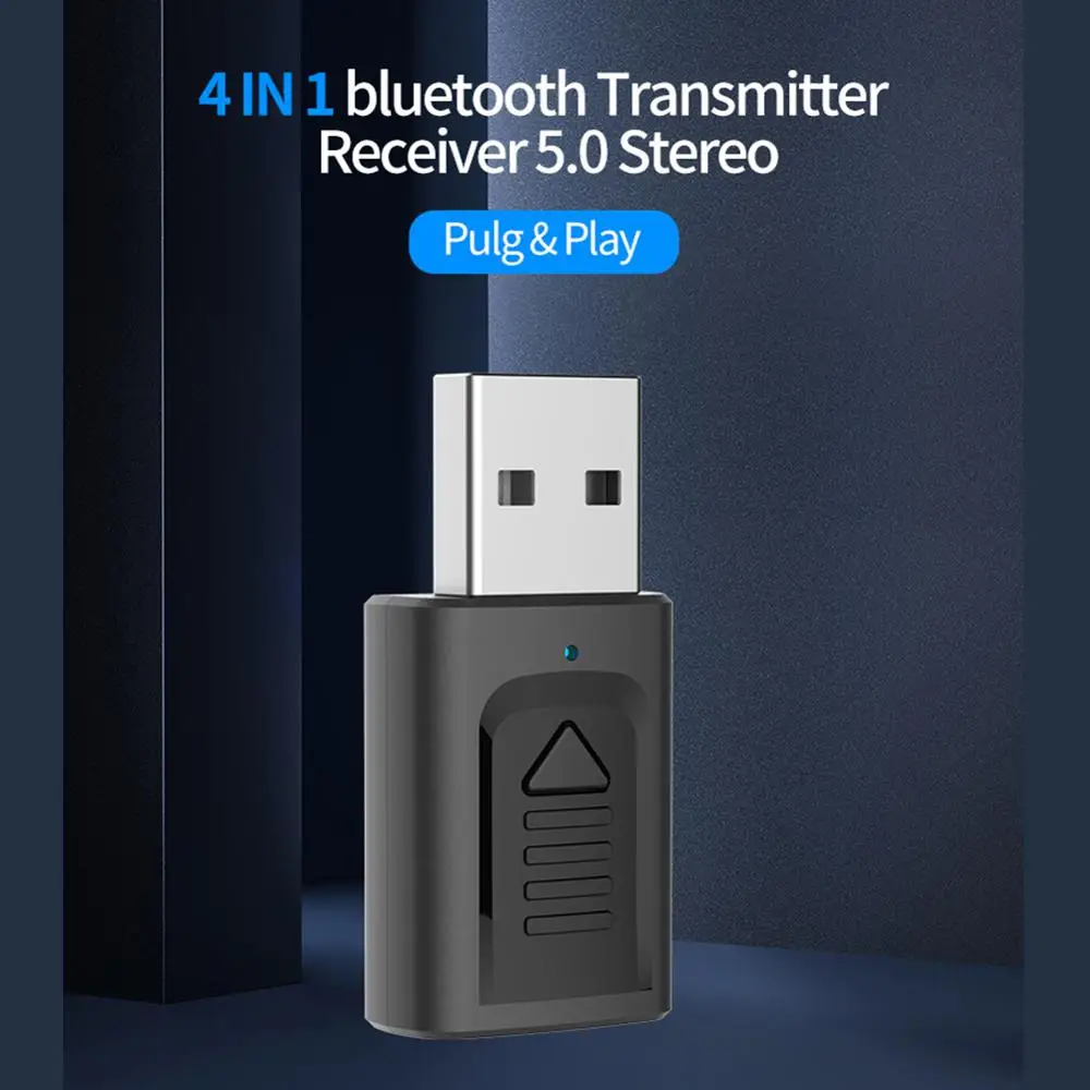 4 в 1 Bluetooth-совместимый 5 0 аудио передатчик и приемник USB адаптер для ПК ТВ наушники