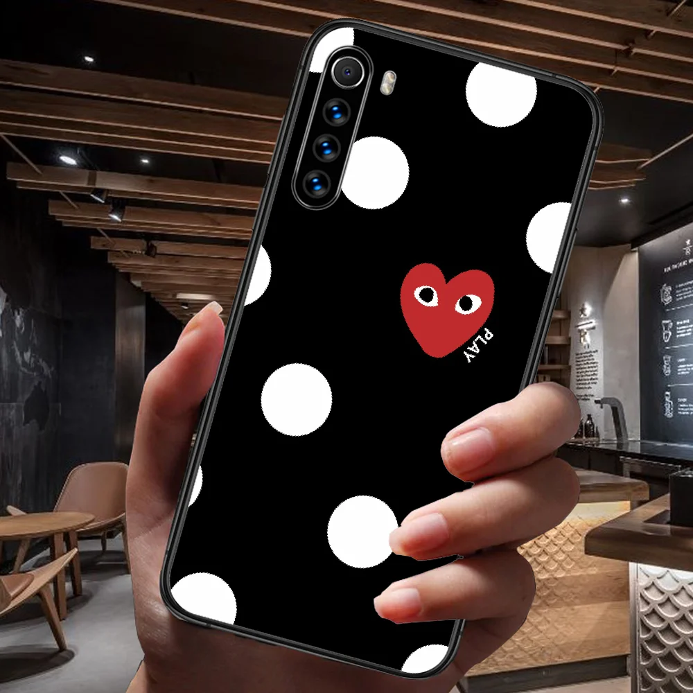 

Fashion Trend Brand Phone Case For Xiaomi Redmi Note 7 8 8T 9 9S 4X 7 7A 9A K30 Pro Ultra black Coque 3D Bumper Soft Waterproof
