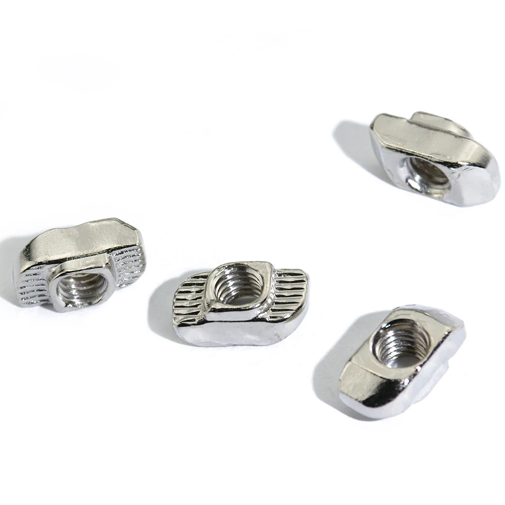

50 Pcs 2020 Series M4 Thread European Standard T Nuts Hammer Head Fastener Nut Aluminum Extrusion Profile T Slot 6mm