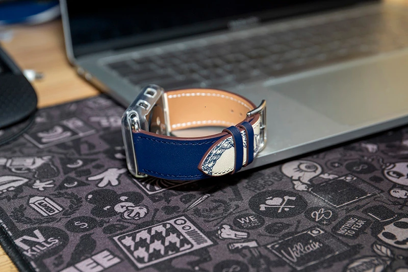 Ремешок из коровьей кожи для Apple Watch Band 44 мм iwatch Series 5 4 3 2 1 умные Аксессуары 42 мм петля 38 мм Замена браслета 40 мм