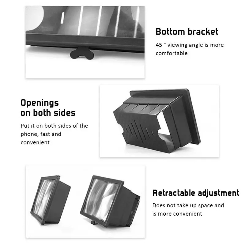 Новинка 2020 универсальный портативный увеличительный 3D-видео усилитель экрана