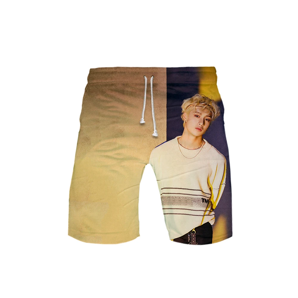 Stray Kids Yellow Wood Soul album Style summer men fashion Leisure trend shorts 2019 New Kpop popular casual | Мужская одежда