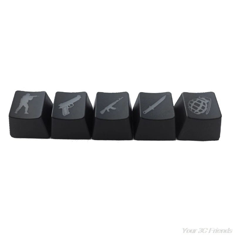 

5Pcs OEM R4 Profile ABS Backlit Keycap Gaming Keycaps Key Button Keycaps ABS Cap for Cherry MX Mechanical Keyboard CS GO D09 20