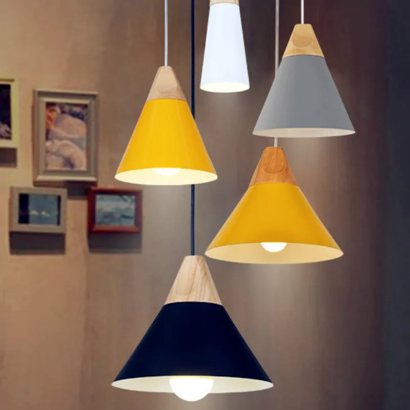 Подвесные светильники Lustres Abajur подвесной светильник Hanglamp Цветной алюминиевый