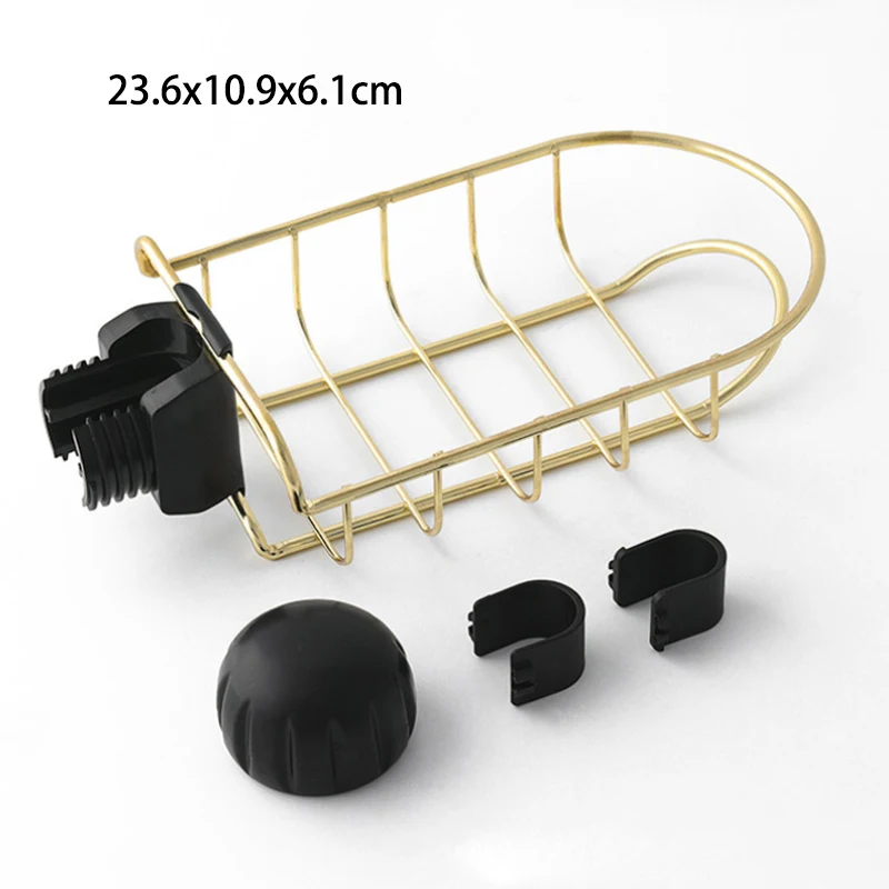 

Adjustable Faucet Drainage Shelf Stainless Steel Kitchen Sundries Storage Rack for Bathroom Soap Rag and Sponge organize Holder