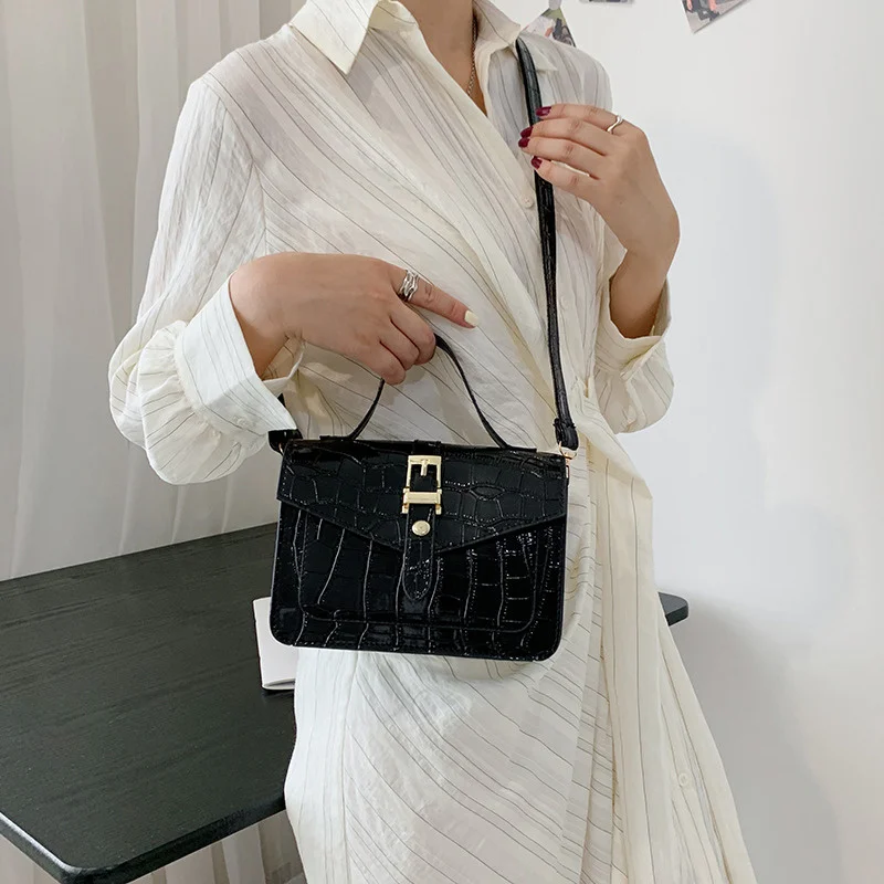 

Милая маленькая сумка Ins на раннюю осень, Новая женская модная портативная маленькая квадратная сумка с каменным узором, модная текстурная ...