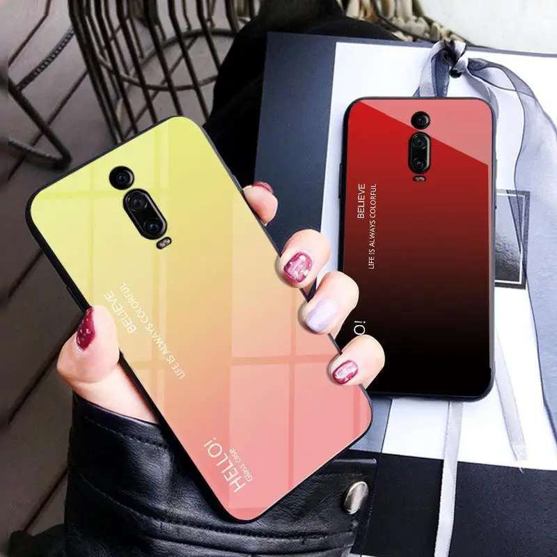 Чехол для xiaomi mi 9 t стеклянный градиентный чехол смартфона redmi k20 pro xio k 20 k20pro 9tpto 20k t9