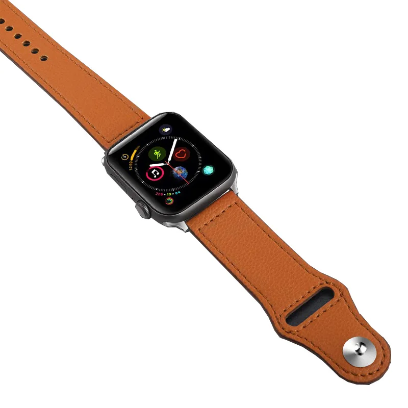 S brown Lbiaodai кожаный ремешок для apple watch 4 44mm 40mm apple watch ремешок 42 мм/38 мм ремешок для apple watch iwatch band 40mm ремешок apple watch ремешок для apple watch 3 ремешки для apple watch 4 - Цвет ремешка: S brown
