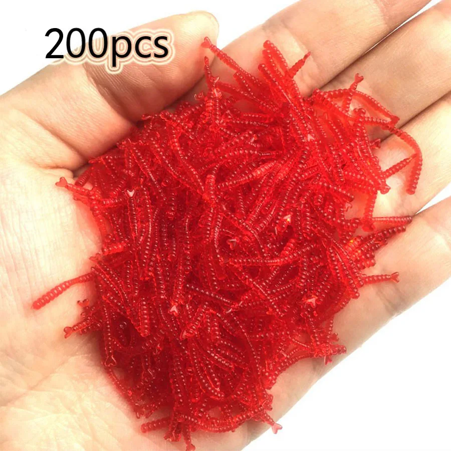 200 шт. 2 см имитация запаха креветки дождевой червяк