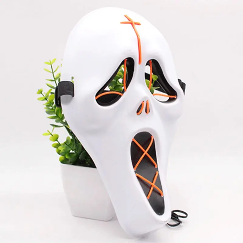 Неоновая маска светодиодный светильник Вечерние Маски светящиеся EL The Purge год