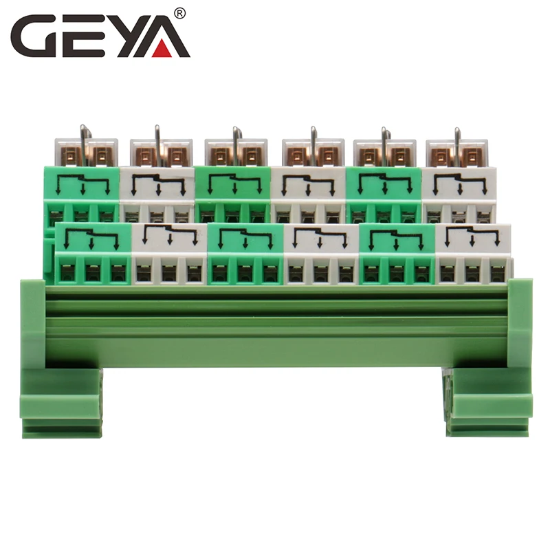 GEYA 2NG2R 6 канальный релейная плата электронные DPDT PLC 12V 24V AC DC релейный модуль 2NO
