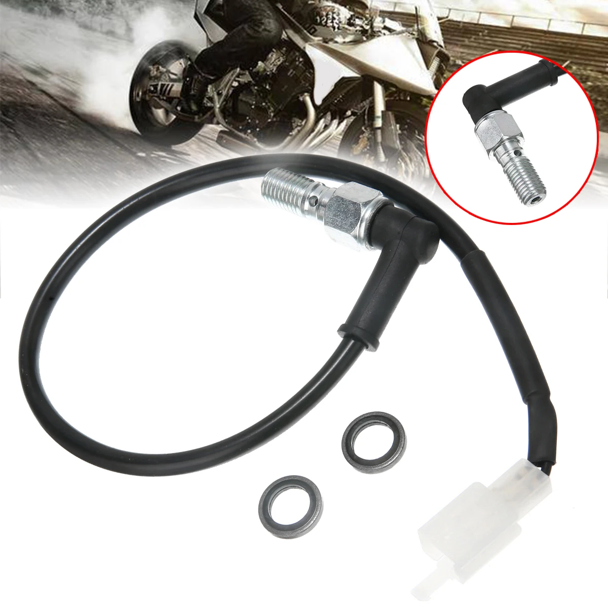 

For Suzuki For Honda 1PC Motorcycle Rear Brake Light Pressure Switch M10 x 1.25mm Hydraulic Brake Switch Line Mayitr