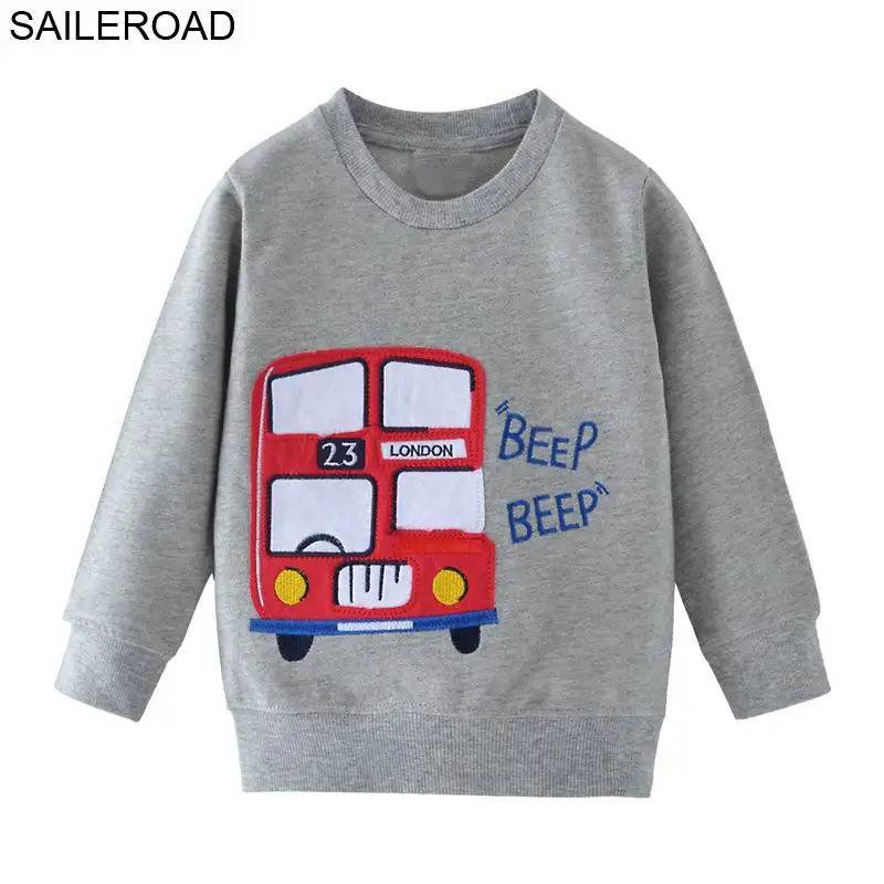 Хлопковая кофта с длинным рукавом для мальчиков 2 7 лет|Толстовки и кофты