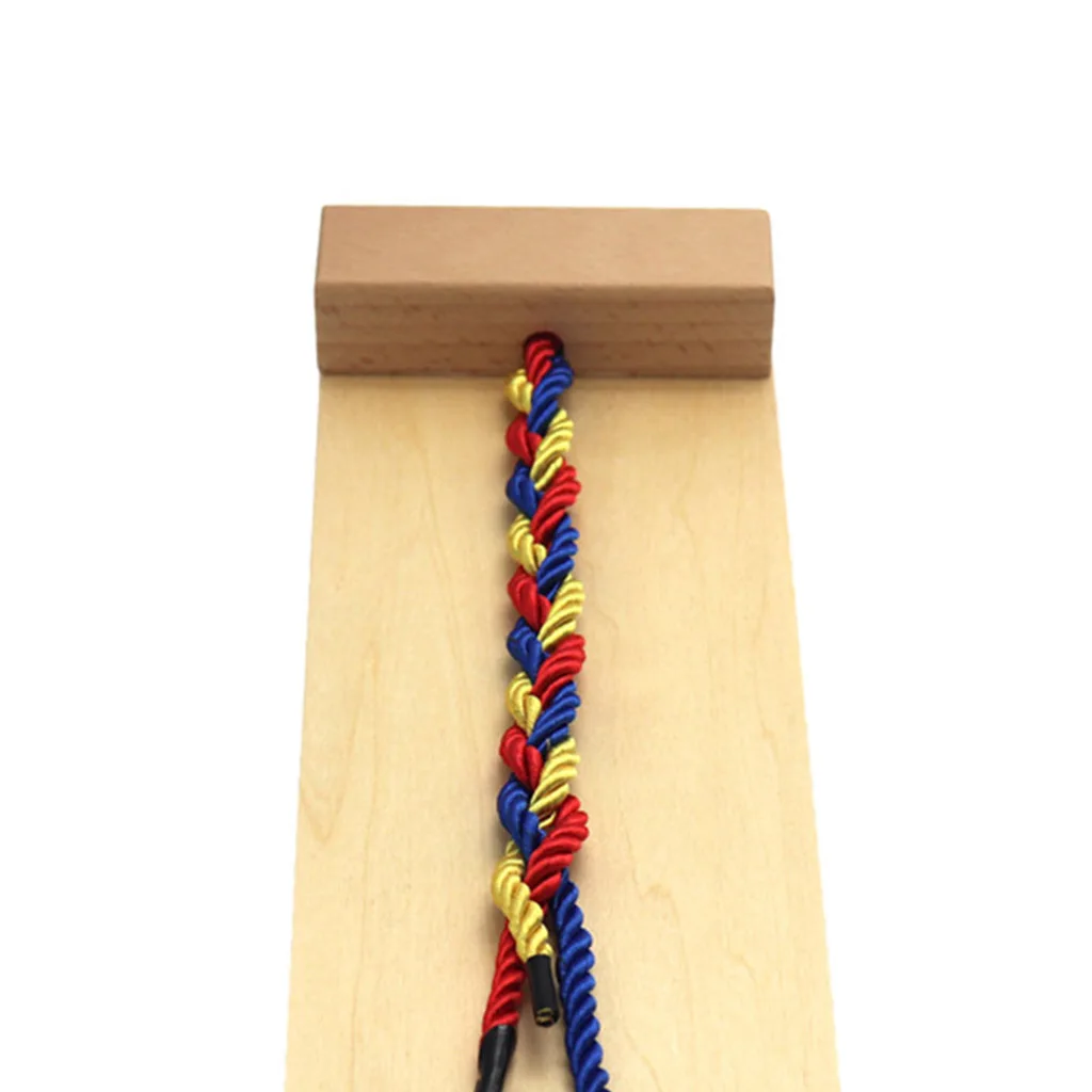 

Montessori Wood Weaving Board Early Learning Practical Skill Hand-eye Coordination Interactive Handcraft Training Tools