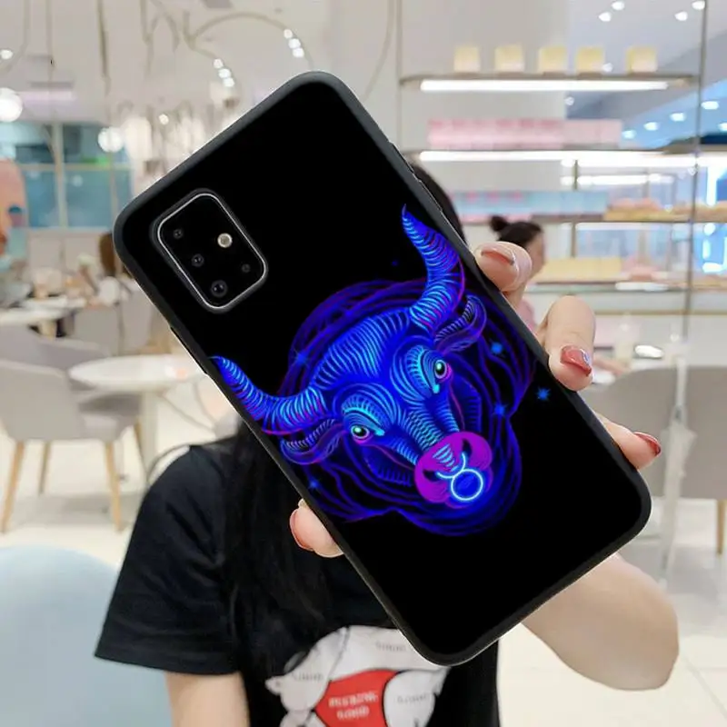 

ZFGHSHYQ Black Tpu Zodiac Signs Phone Cases For Samsung S9 10 20Plus Note 7 8 9 10 10plus Pro J8 M30 31