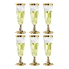 6 шт., одноразовые прозрачные стаканы для шампанского