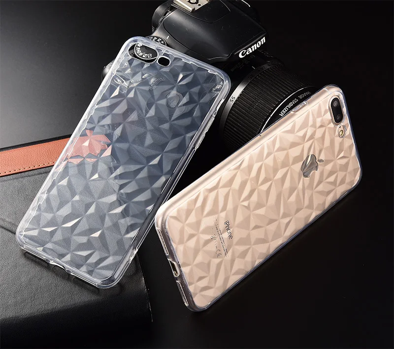 Прозрачный мягкий чехол для телефона из ТПУ в форме бриллианта защитный Apple iPhone X