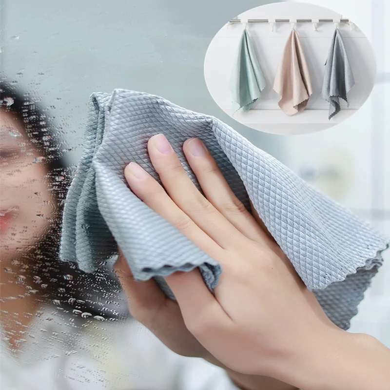 

3PCS Cleaning Tool Double-faced Kitchen Towel Cleaning Cloth Window Glass Car Floor Rags Bowl Dish Ceramic Tile Wipe Duster Home