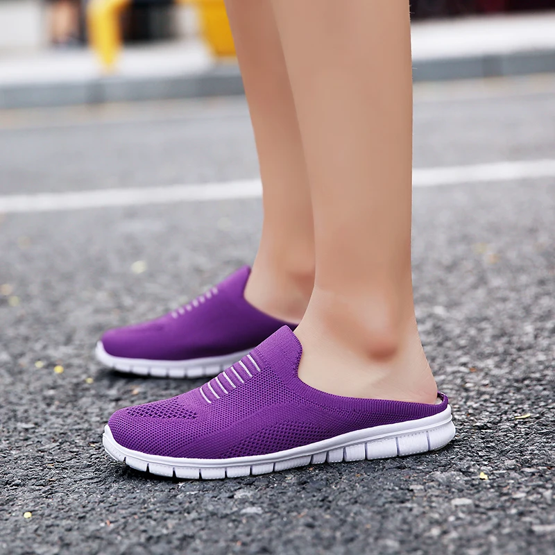 

Women's Casual Shoes New Half Drag Couple Breathable Shoes Women's Fashion Sneakers Super Light Big Size Shoes Zapatos De Hombre
