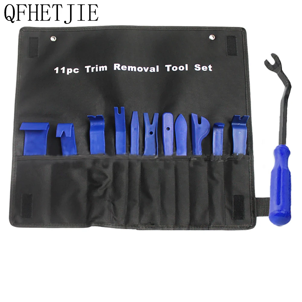 

QFHETJIE Auto Parts Audio Interior Disassembly and Repair Tool Set 12 Pieces 6-inch Screwdriver with Buckle Crowbar Rocker