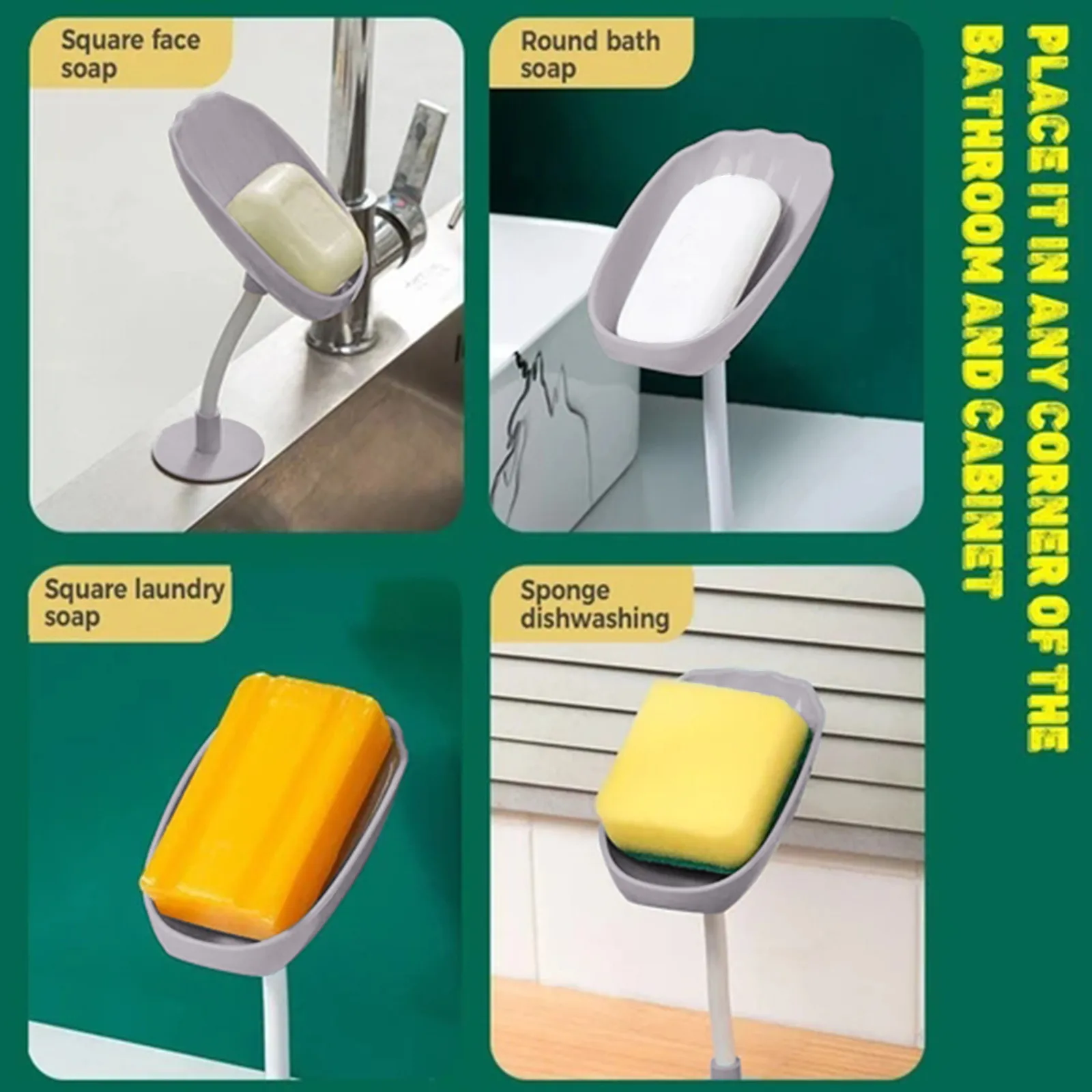 

Soap Box Shape Drain Soap Holder Box Bathroom Shower Soap Holder sponge Storage Plate Tray Bathroom Supplies Bathroom Gadge #GM