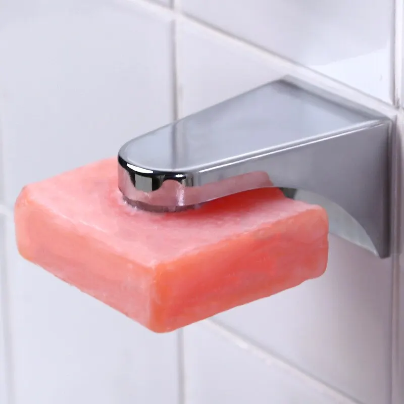 

Bathroom Magnetic Soap Storage Holder Soap Container Durable Wall Attachment Adhesion Soap Storage Holder Soap Rack Dispenser