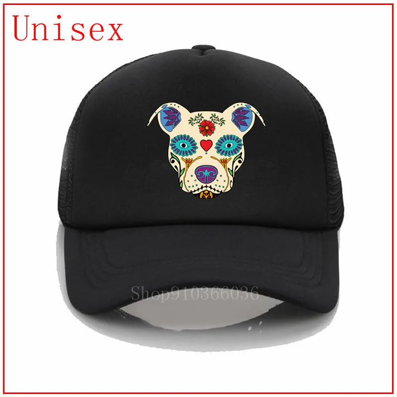 

Pit Bull Sugar Skull Bulldog women sun hat Latest popularity sun protection hat fedora hat women Boyfriend's Day Gift