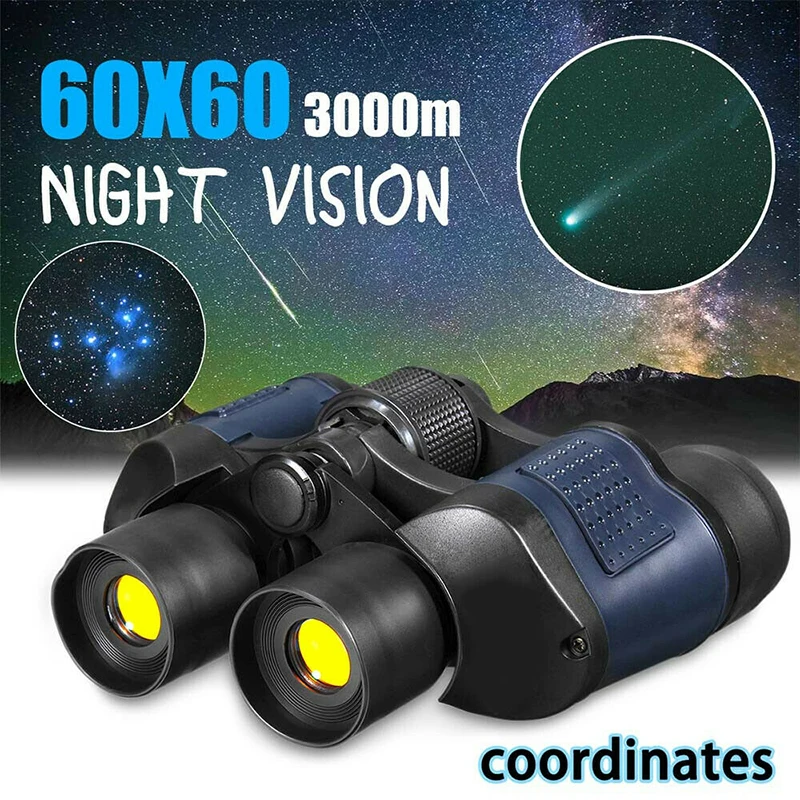 

60X60 Zooms Day/Night Vision Outdoor High-definition Binoculars Telescope with Storage Bag Sets HB88