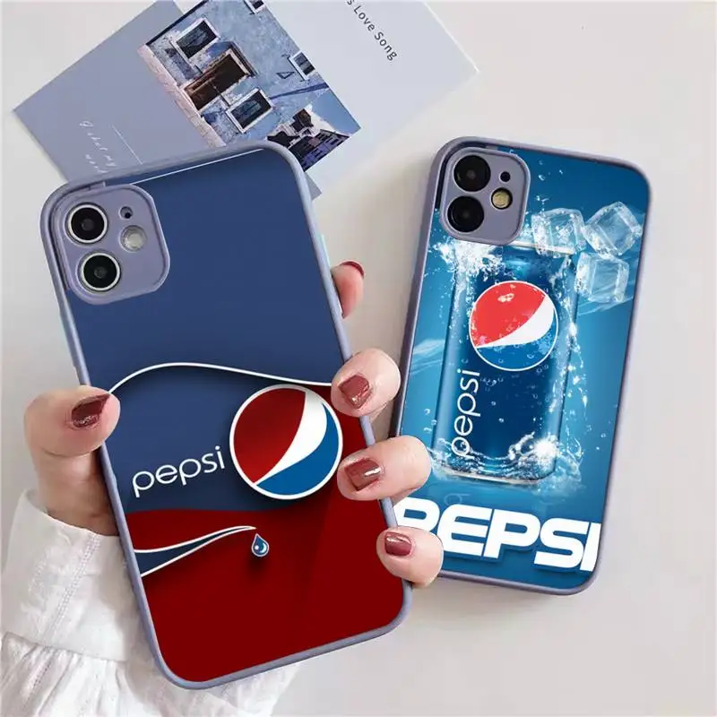 

Забавный чехол для телефона Pepsis Cola для iphone 13 12 11 xr xs x 7 8 pro max светло-серый мягкий силиконовый прозрачный чехол из ТПУ
