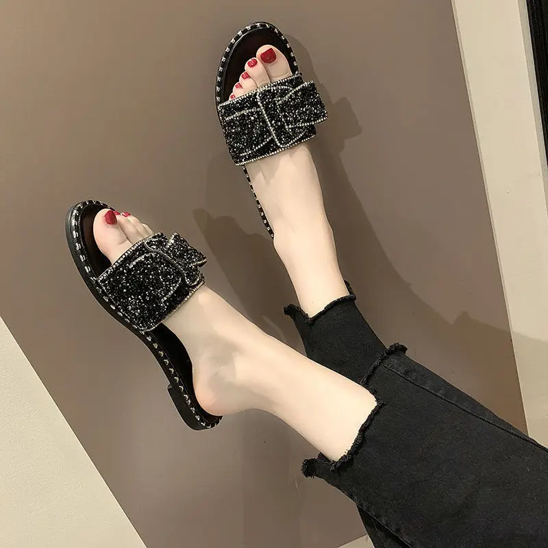 Обувь 2020 г. Тапочки Женская верхняя одежда Сезон лето yi zi tuo Нескользящие сандалии